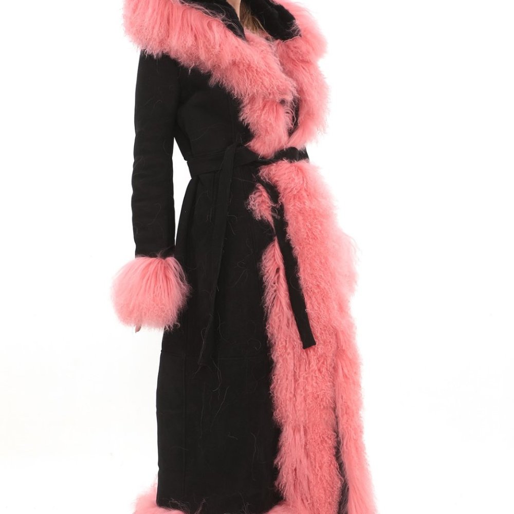 Penny Lane Womens Coats, Long Coat, Natural Shearling Coat, Made To Order, Almos